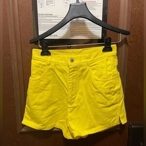 Vintage Bright Yellow Women's Shorts by Bonjour Size 14